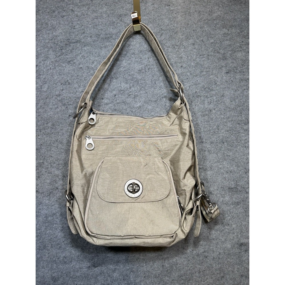 Baggallini Brussels Taupe 3 Way Convertible Crossbody Shoulder Backpack Bag